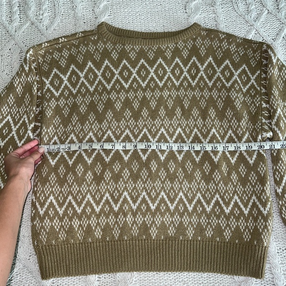 Vintage 90s Brown and Cream Sweater - Picture 4 of 6